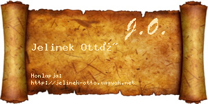 Jelinek Ottó névjegykártya